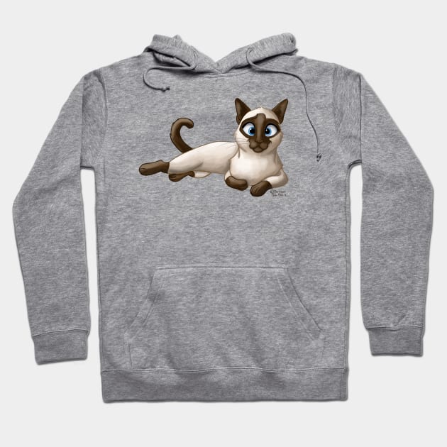 Siamese Cat Hoodie by Brittney Ann Art